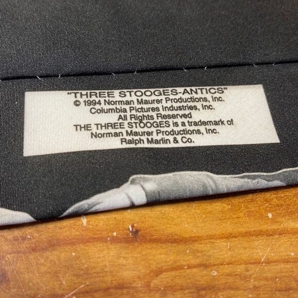 Ralph Marlin Men’s Tie Three Stooges Antics 1994 Tie - Picture 5 of 6